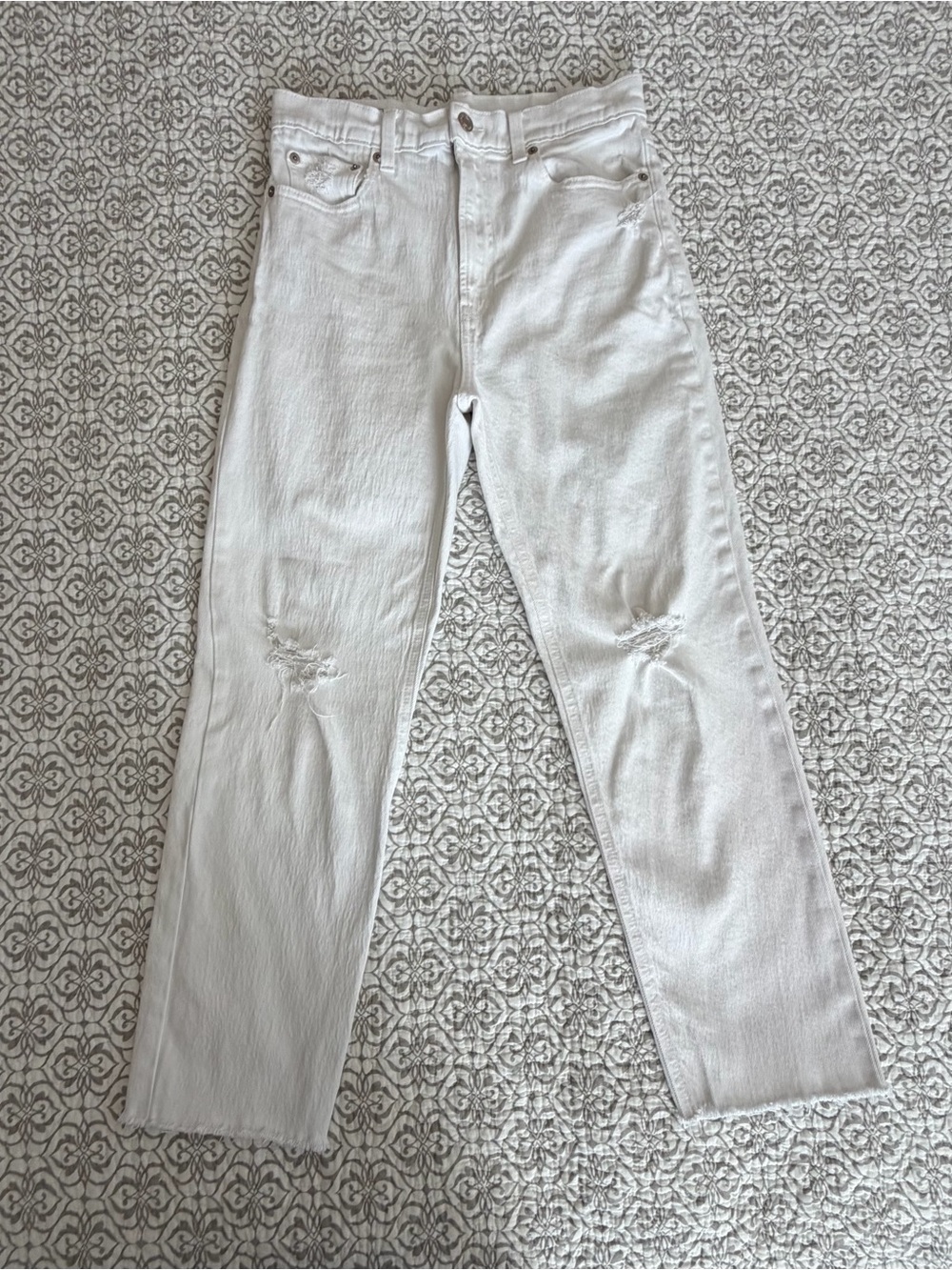 Gap Cheeky Sky High Straight White Jeans size 6 Regular - Picture 1 of 5